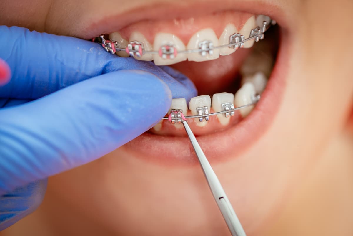 Dentist with patient